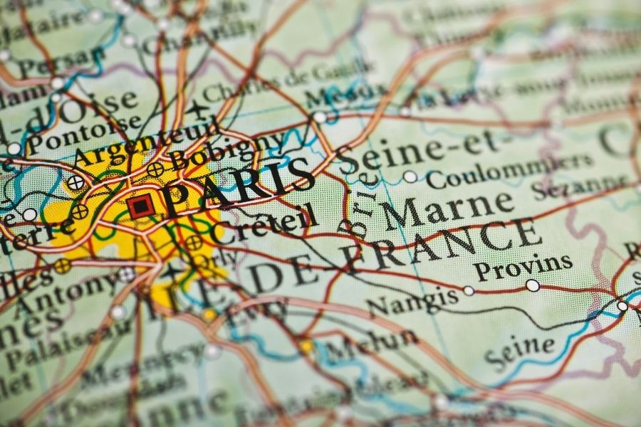 Waar is de Franse milieusticker verplicht? kaart Parijs